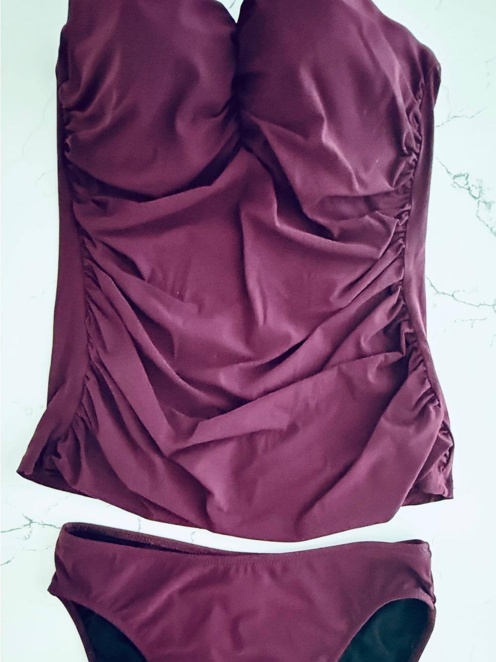 Profile by Gottex Full Support Ruched Tankini Set - Plum